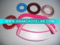 Telephone wire elastic hair bands