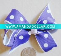 Wholesale Fashion hair accessories,double-deck dot hair bows,HBB-99