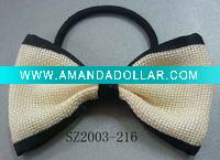 2011 rose elastic ponytail holder