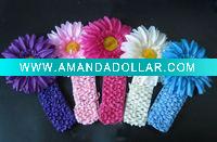 Wholesale 1.5'' crochet Hair band with 4'' Daisy flower YL01008