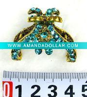 Wholesale fashion alloy hair claw with crystal