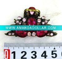 Wholesale fashion alloy hair claw with crystal