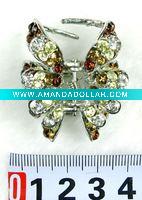 Wholesale fashion alloy hair claw with crystal