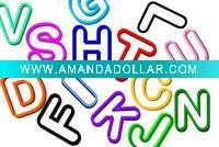 hot color letter rubber band