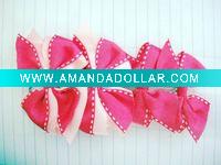 Wholesale 2011 Beautiful fashion grosgrain ribbon bow hairclip barrette hair accessories hair ornament