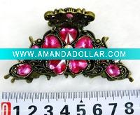 Wholesale fashion alloy hair claw with crystal