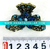 Wholesale fashion alloy hair claw with crystal