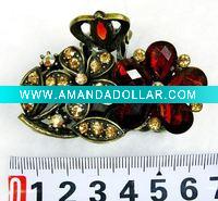 Wholesale fashion alloy hair claw with crystal