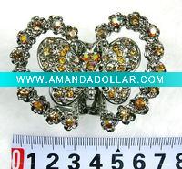 Wholesale fashion alloy hair claw with crystal
