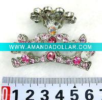 Wholesale fashion alloy hair claw with crystal