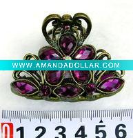 Wholesale fashion alloy hair claw with crystal