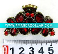 Wholesale fashion alloy hair claw with crystal