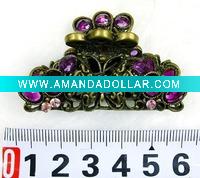 Wholesale fashion alloy hair claw with crystal