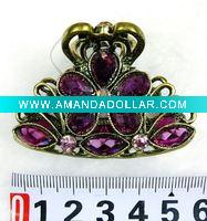Wholesale fashion alloy hair claw with crystal