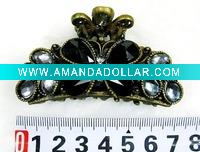 Wholesale fashion alloy hair claw with crystal