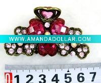 Wholesale fashion alloy hair claw with crystal