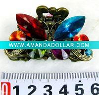 Wholesale fashion alloy hair claw with crystal
