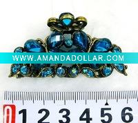 Wholesale fashion alloy hair claw with crystal