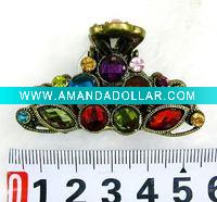 Wholesale fashion alloy hair claw with crystal