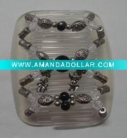 Wholesale Fashion Acrylic beads magic hair comb