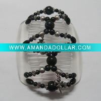 Wholesale Fashion Acrylic beads magic hair comb