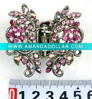 Wholesale fashion alloy hair claw with crystal