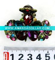 Wholesale fashion alloy hair claw with crystal