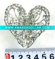 Wholesale fashion alloy hair claw with crystal
