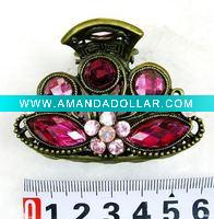 Wholesale fashion alloy hair claw with crystal