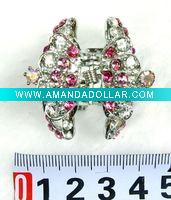 Wholesale fashion alloy hair claw with crystal