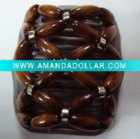 Wood hair comb