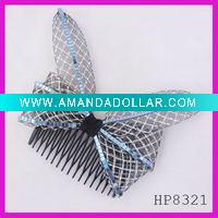 Fashion plastic magic bow hair comb