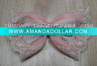 pink hair clip hair bow