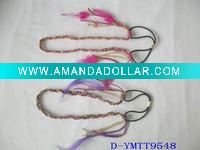 Wholesale Fashion bride hair wrap for wedding or party with feather