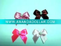 organza bow with seed pearl