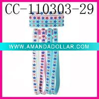 1CM printed hair elastic band set