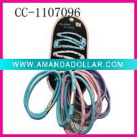Wholesale hair accessories hair clip and band set printed flower hair ties and clip