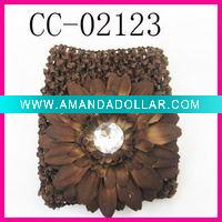 Wholesale women's extension headband big flower crochet headband