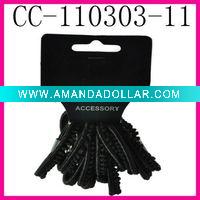 Wholesale common black hair elastic band &black hair ties