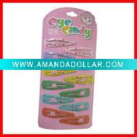 Flower printing hair clip