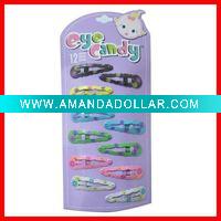 Flower printing hair clip