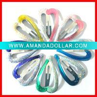 Epoxy hair clip with heart