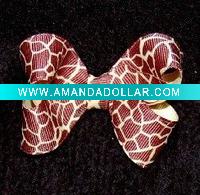 Wholesale Animal Print Hair Bow 2 inch SKS-05026