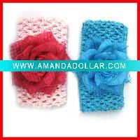 Crochet headband with flower