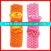 Crochet headband with bow