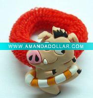 Wholesale Popular Hair Loop with soft pvc figurine