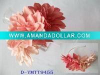 Wholesale Fashion Hair Band heat setting silk big flower for party