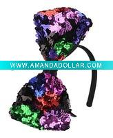 Wholesale 2011 sequins bow hair wrap for spring and summer