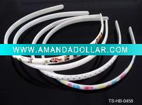 Wholesale 2011 HOT SELLING GIRLS' PLASTIC HAIRBANDS WIDE IN 0.8CM