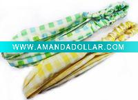 grid polyester hair scarf, hairband